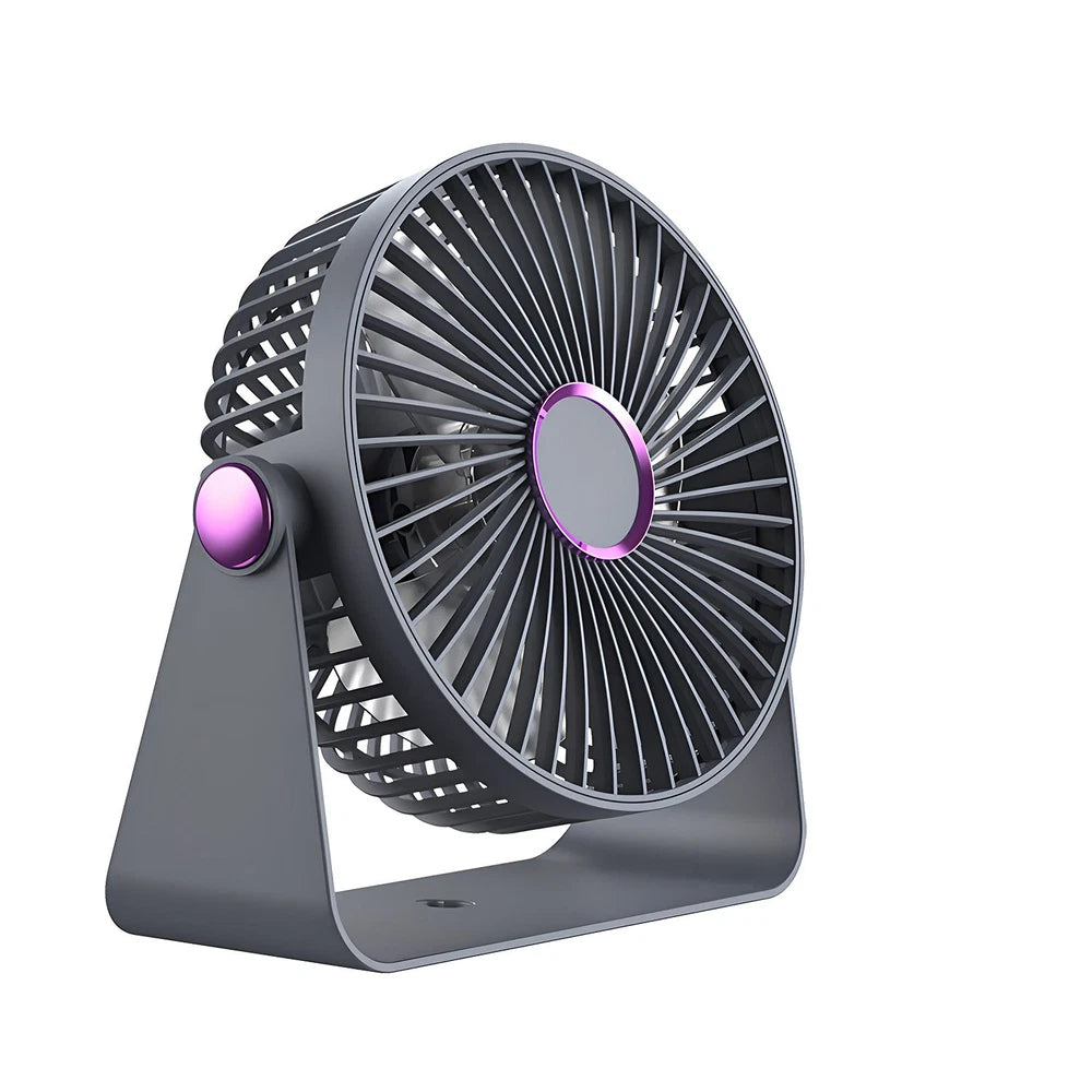 UK 5.9Inch Mini USB Rechargeable Desk Fan Portable Small Quiet Table Cooling Fan