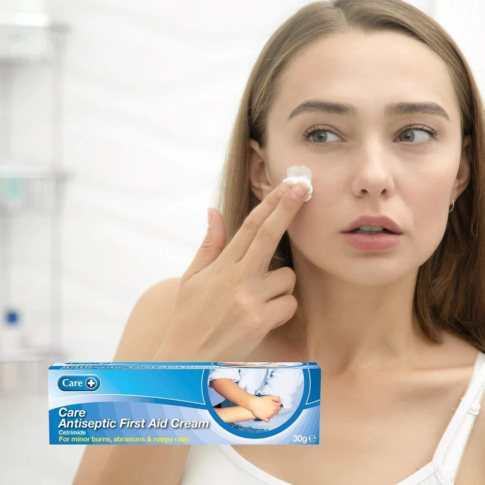 Care Antiseptic First Aid Cream,for Minor Burns,Abrasions and Nappy Rash-30gX3pc