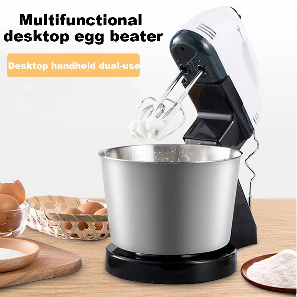 7 Speed + Cake Electric Stand Mixer Food Multi Mixing Bowl Blender Beater Dough
