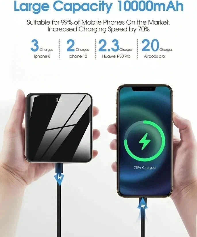 Power Bank 9000000mAh Fast Parger Pack USB External Battery For Mobile Phone