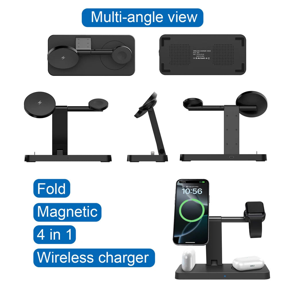 Wireless Charger 4in1 Fast Dock Charging Station For Apple Watch iPhone 16 15 14