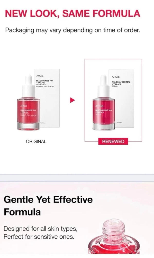 Anua Niacinamide Skincare 10% + TXA 4% Facial Serum, 30ml, Original in Box.