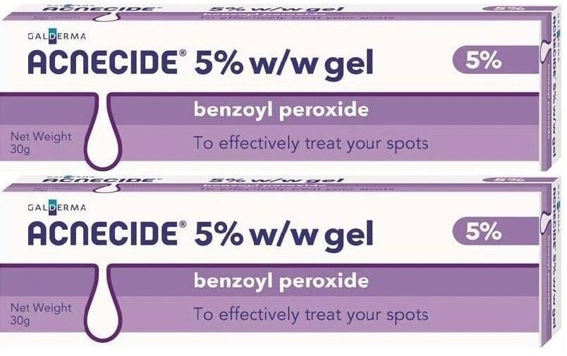 2 x Acnecide 5% Gel Benzoyl Peroxide - 30g