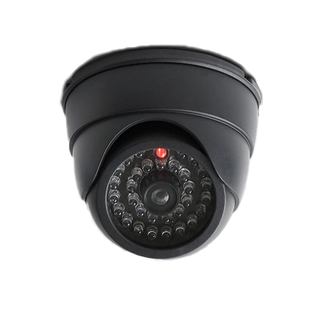 1/2 x DUMMY DOME CCTV SECURITY CAMERA FLASHING LED INDOOR OUTDOOR FAKE CAM UK