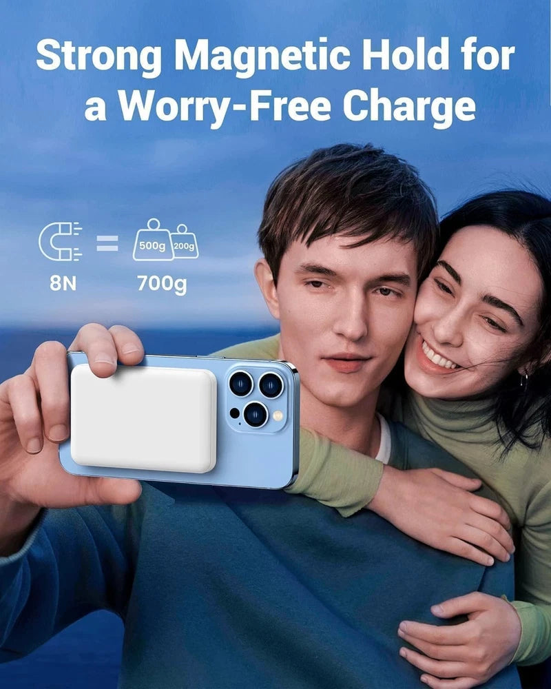 900000mAh Power Bank Magnetic Battery USB Pack Wireless Fast Charger for iPhone