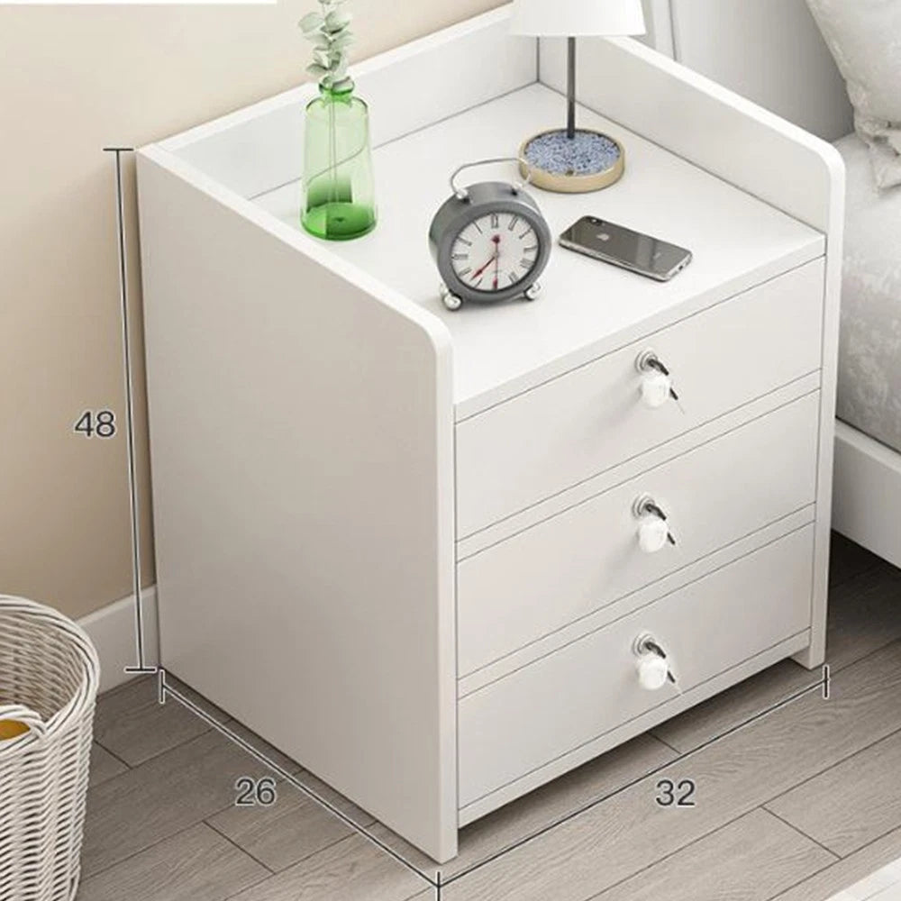 3 Drawer Wooden Bedroom Bedside Cabinet Furniture Storage Nightstand Side Table