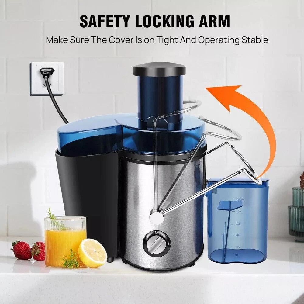 1000W Juicer Machine Whole Fruit Vegetable Large Juice Extractor Stainless Steel