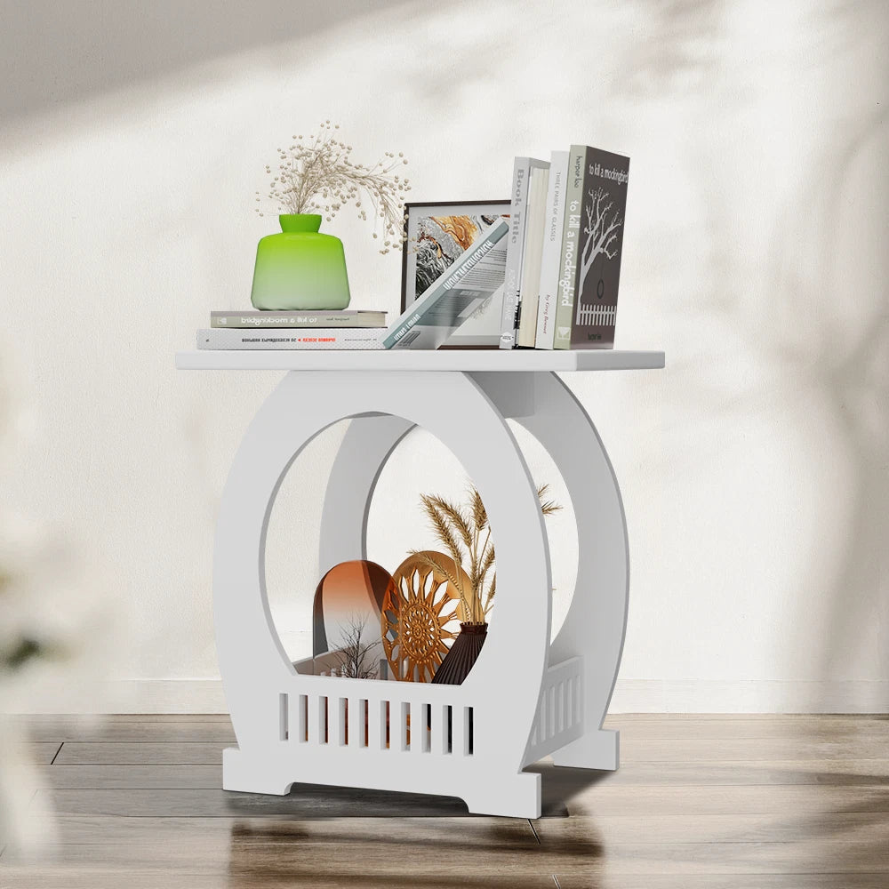 Small Bedside Table Cabinet Side End Coffee Tea Table Nightstand Storage Shelf