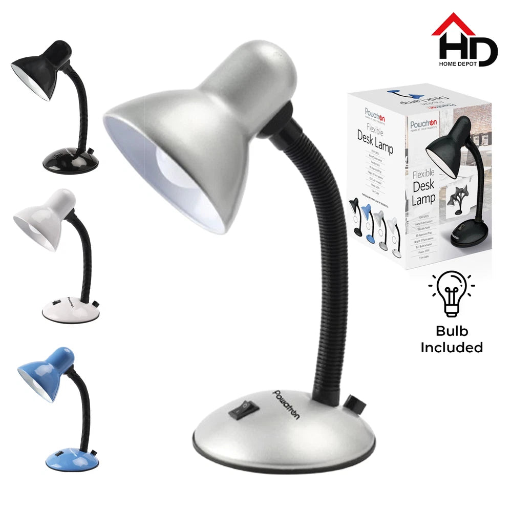 Desk Lamp Neck Table Flexi Desk Reading Lamp With Bulb Home Office Study Light