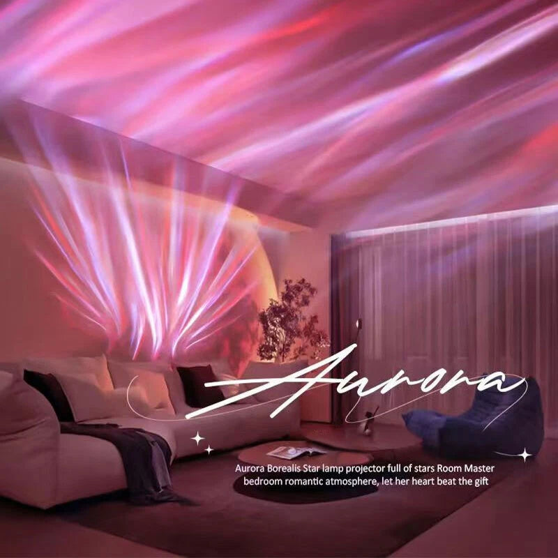 RGB Cube Northern Lights 16 Colour Aurora Projector Lamp Ocean Wave Night Lights