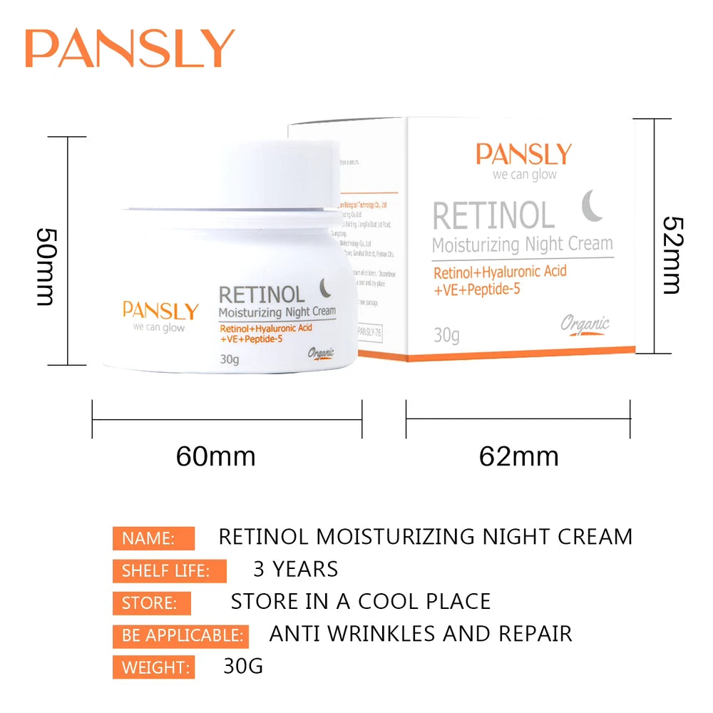 Anti-Wrinkle Firm & Lift Night Cream 50ml Rational+Hyaluronic Acid+VE+Peptide-5