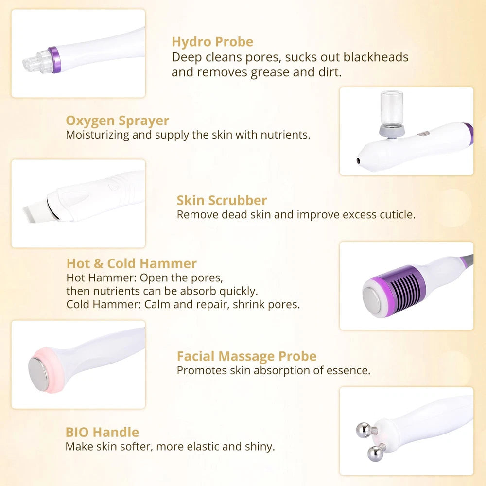 6 in1 Hydra Spa Water Facial Cleaner Aqua Peel Hydro Dermabrasion Beauty Machine