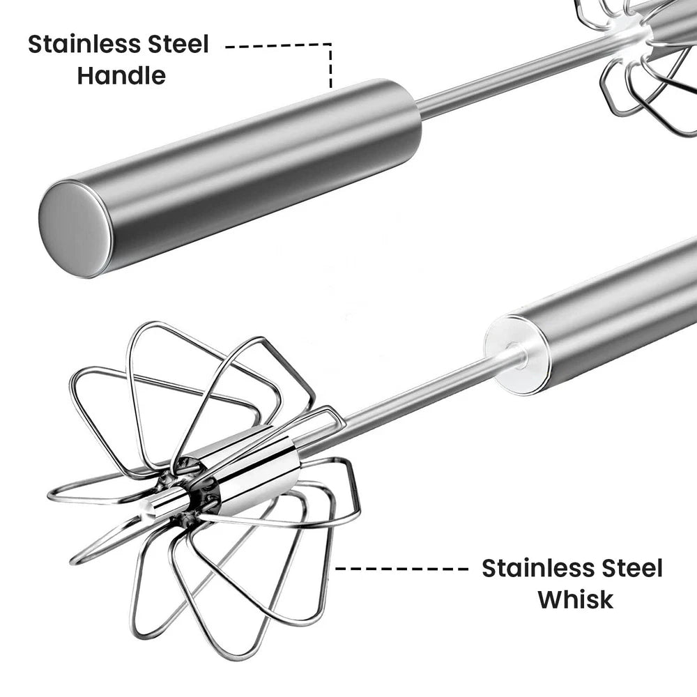 AEX Egg whisk Beater shaker Mini Hand Push Beater Milk Drink Mixer Kitchen Tool