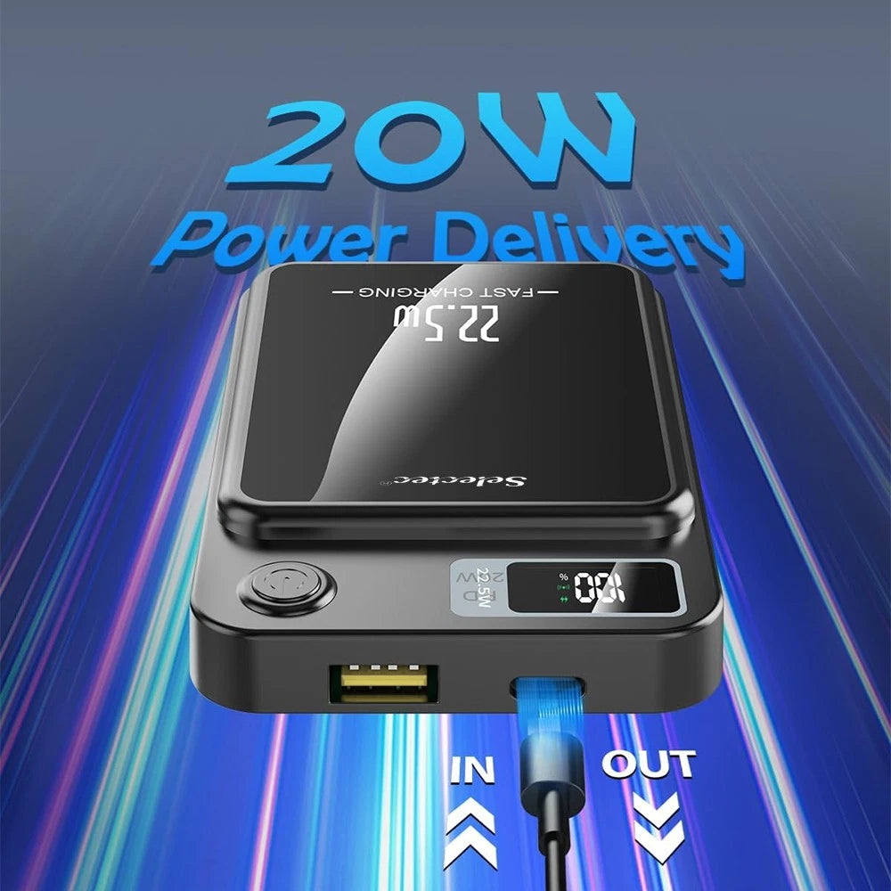 9000000mAh Power Bank Magsafe Magnetic USB Fast Charger Battery Pack for Phone