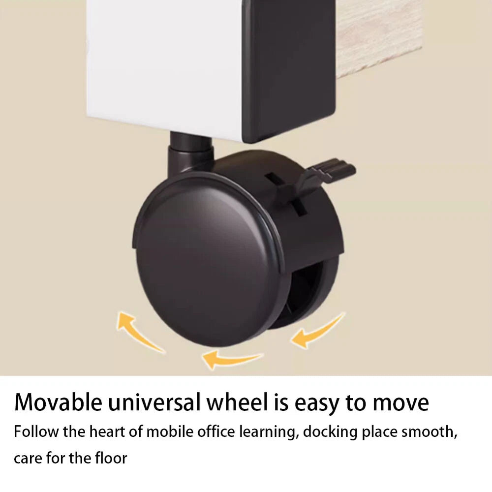 Height Adjustable Small PC Computer Desk Mobile Overbed Table Laptop Stand Shelf