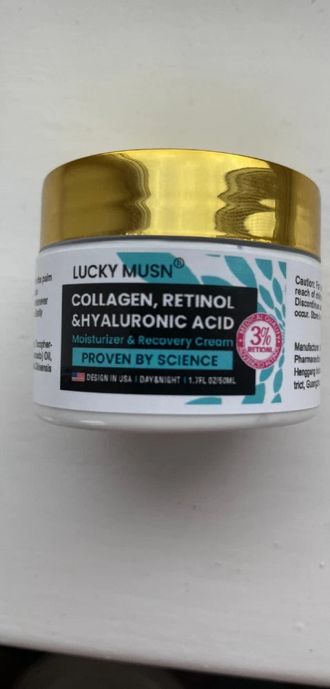 Retinol Collagen Hyaluronic Acid 3% Cream Day Night Anti Ageing Wrinkles Lg 50g