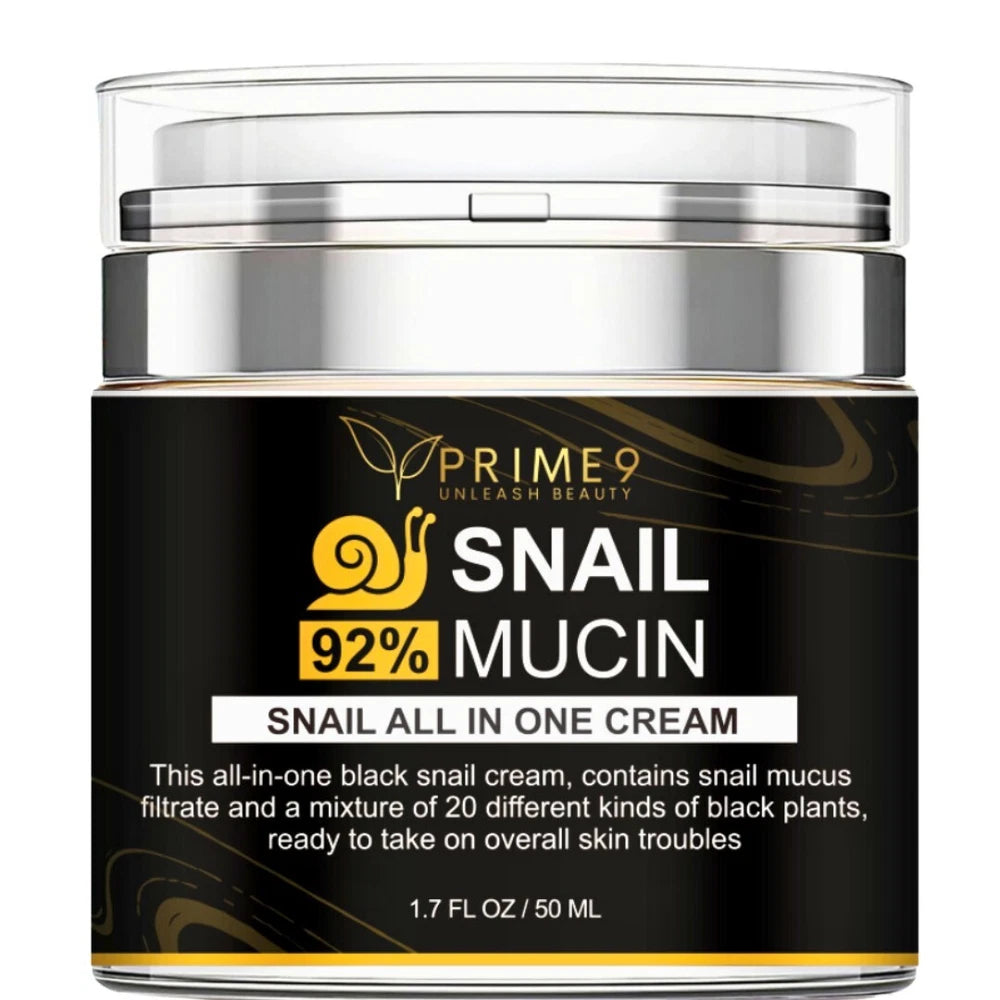 Prime9 Face Moisturiser with Snail Mucin Extract, All in One Snail Repair Cream.