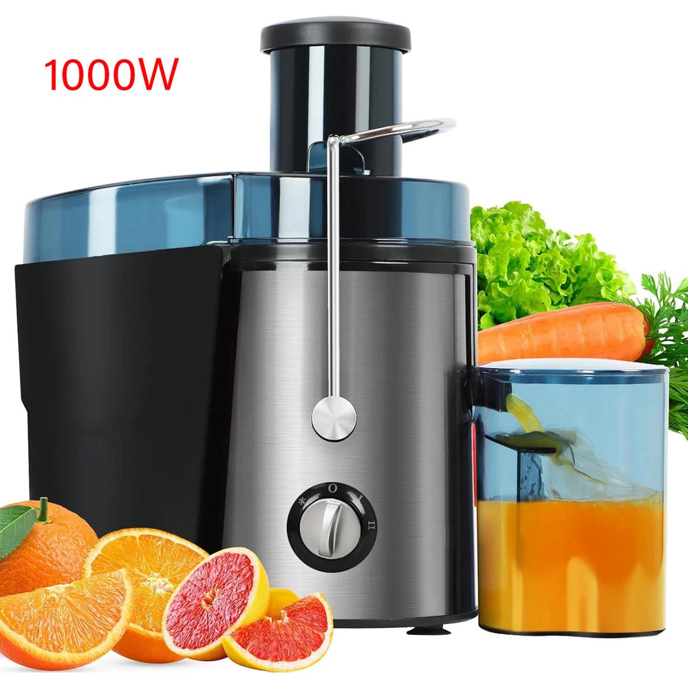 1000W Juicer Machine Whole Fruit Vegetable Large Juice Extractor Stainless Steel