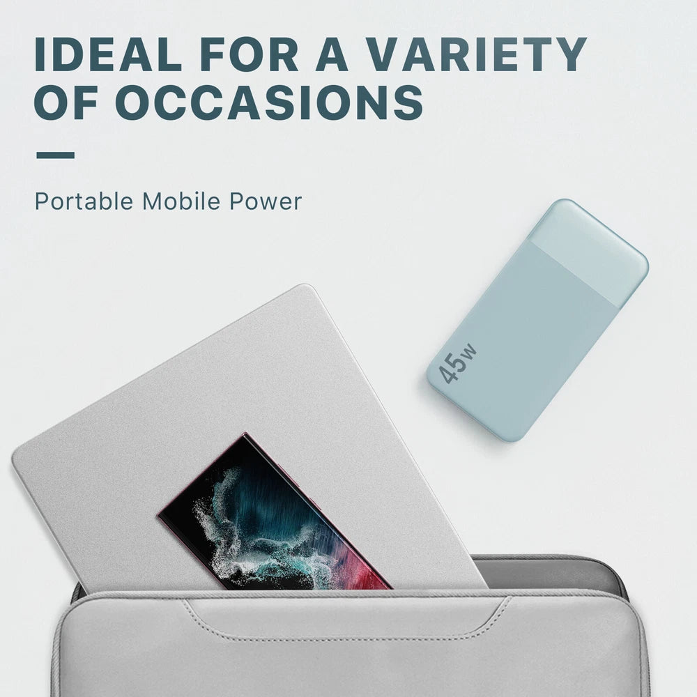 Power Bank 20000mAh 45W USB Fast Charger External Battery Pack for Laptop Phone
