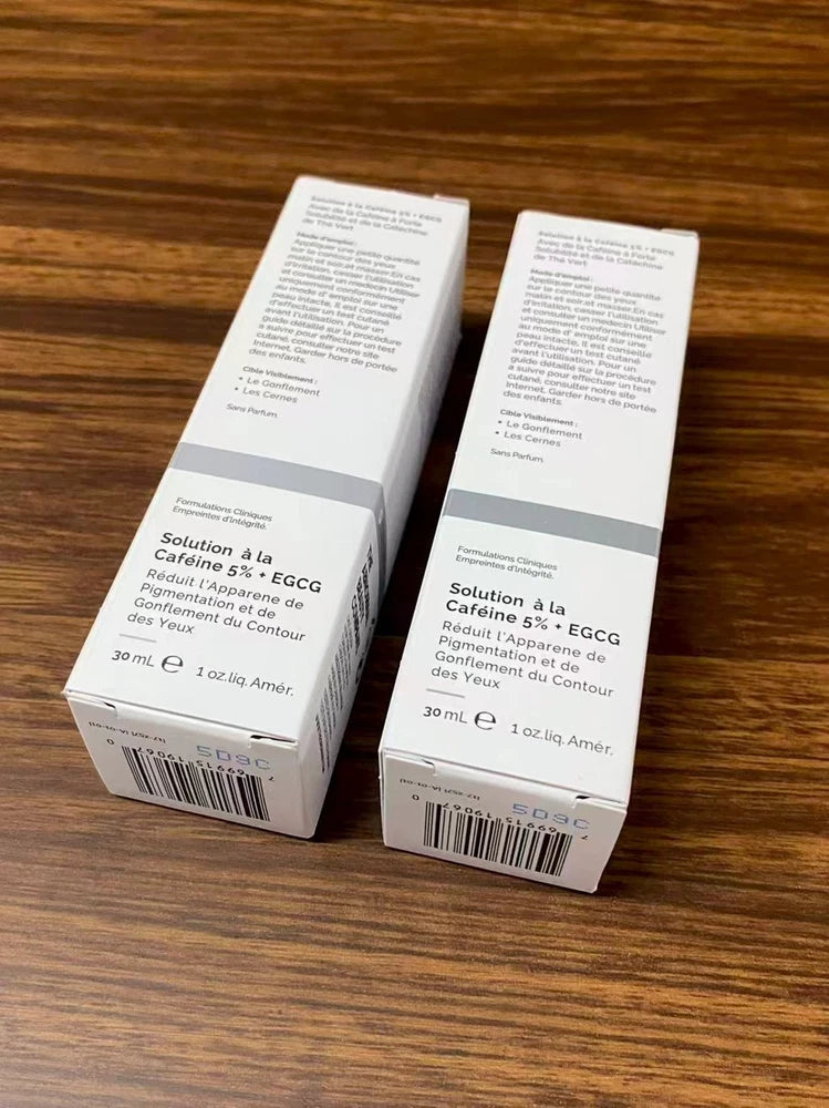 2 Pcs 30ml The Ordinary Caffeine Solution 5% + EGCG With Box