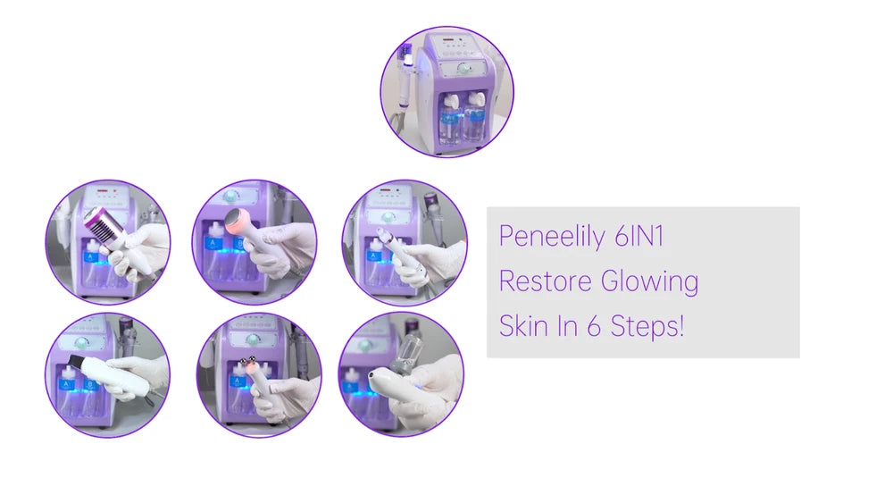 6 in1 Hydra Spa Water Facial Cleaner Aqua Peel Hydro Dermabrasion Beauty Machine