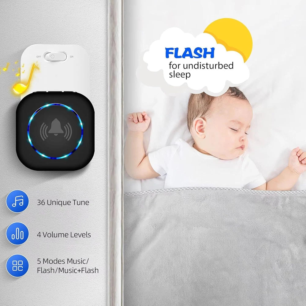 Wireless Door Bells 1000ft Long Range Waterproof Plug in Home Cordless Doorbell