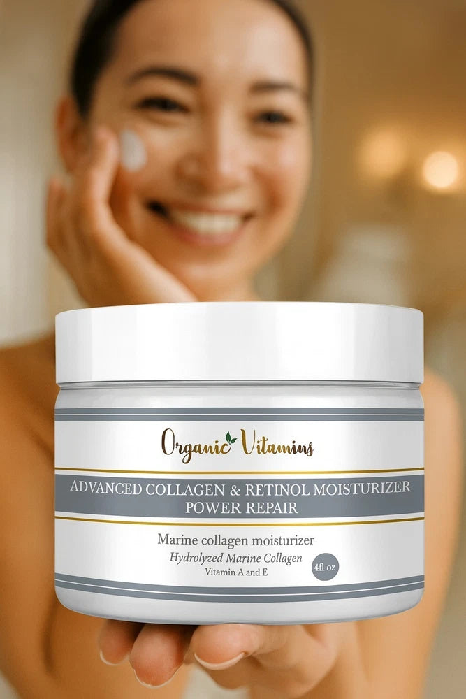 2 Natural Collagen Beauty Cream 8 oz HYDROLIZED SKIN CARE ( 2 JAR )Retinol Face