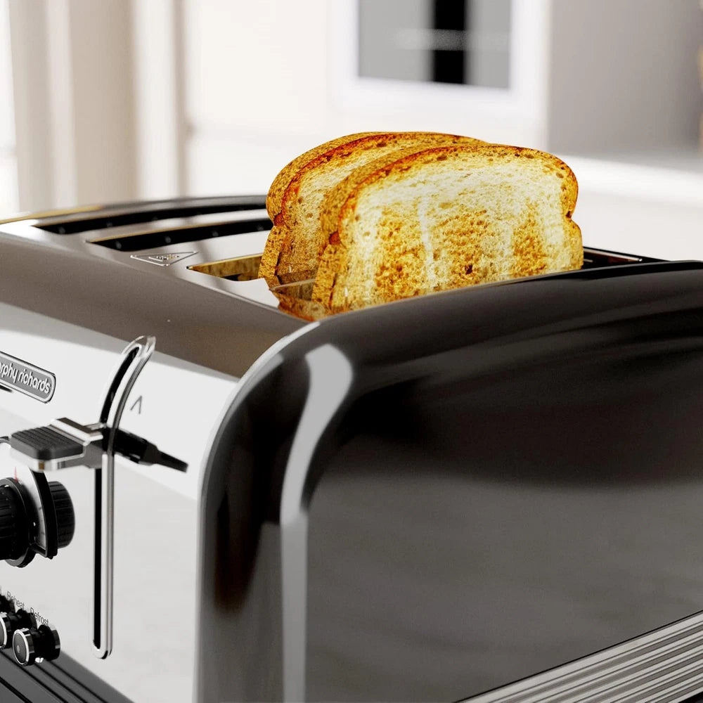 Morphy Richards 240331 Venture Retro 4 Slice Toaster - Black