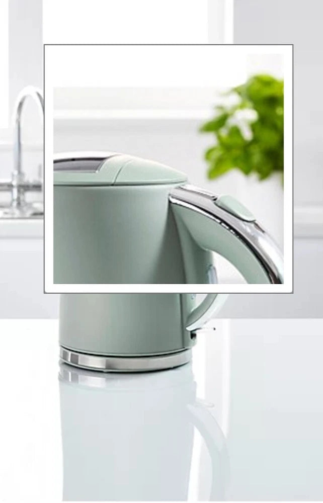 St Steel Kettle Fast Boil 3KW Debranded 1.7L boil Protect Sage Green #B MARKED#