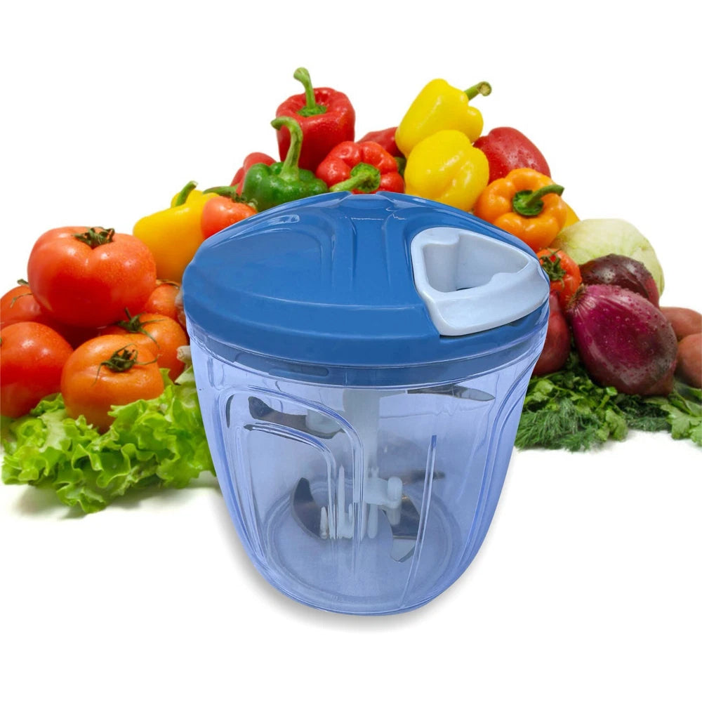 Vegetable Chopper Manual Pull Rope Vegetable Cutter Food Hand Held Dicer Slicer