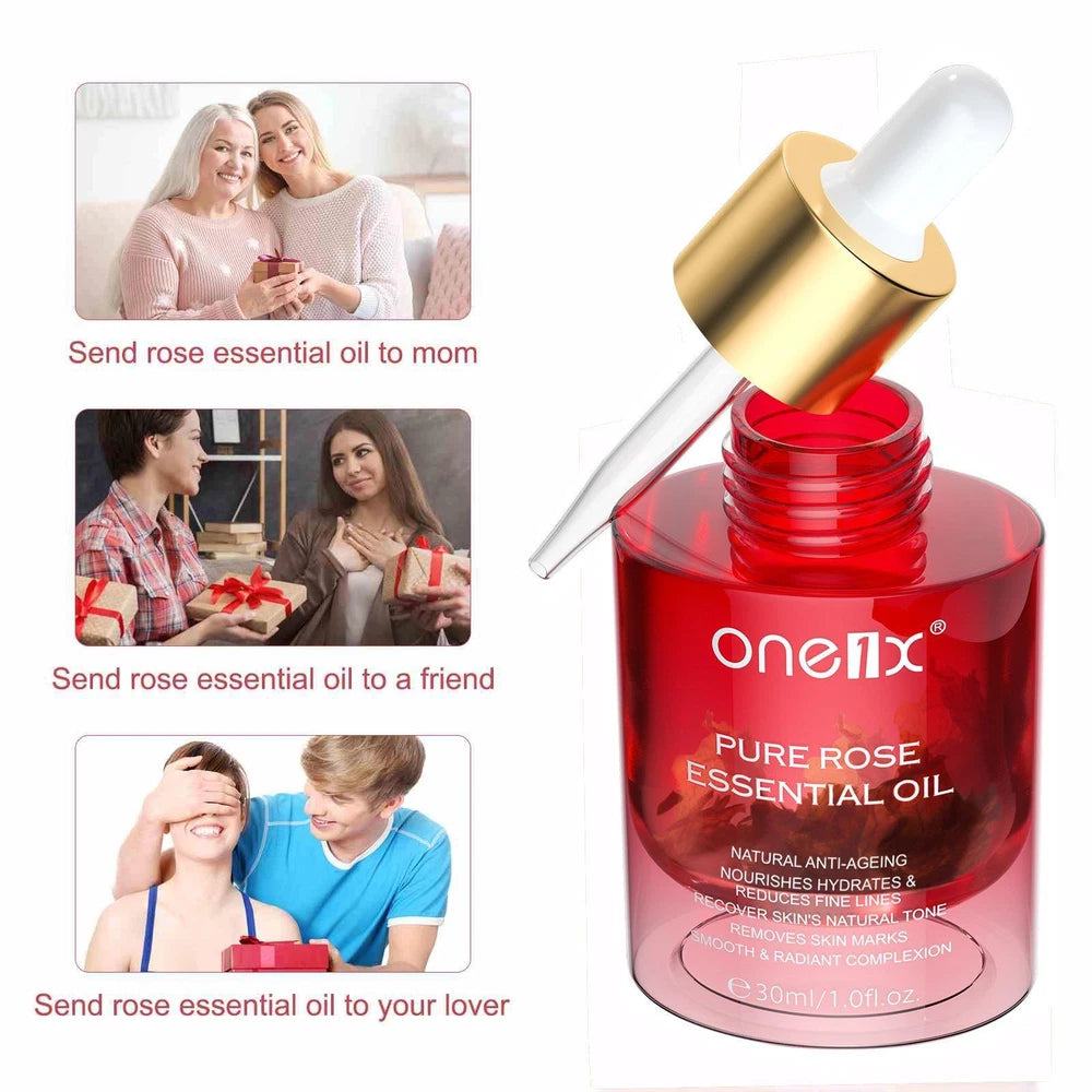 Rose Oil Face Hair Body Removes Dark Spots Skin Marks Brighten Recover Dry Skin