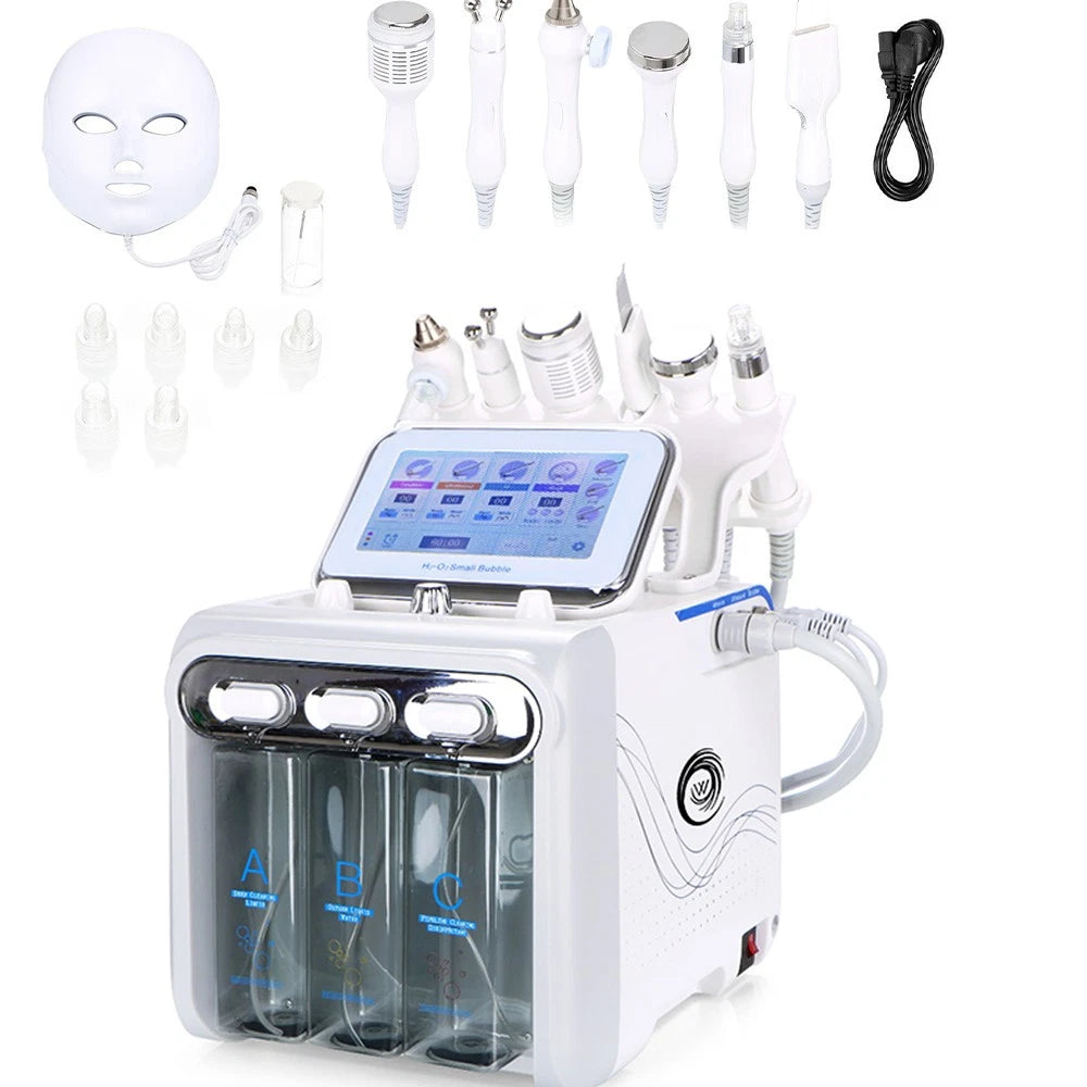 6/7 in1 Hydra Water Facial Cleaner Aqua Peel Hydro Dermabrasion Beauty Machine