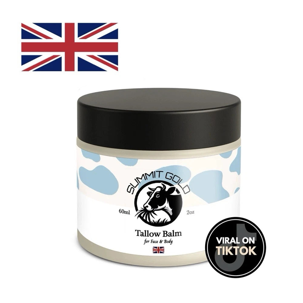 Natural Grass-Fed Beef Tallow Balm Skincare with Jojoba Oil, Honey & Beeswax UK