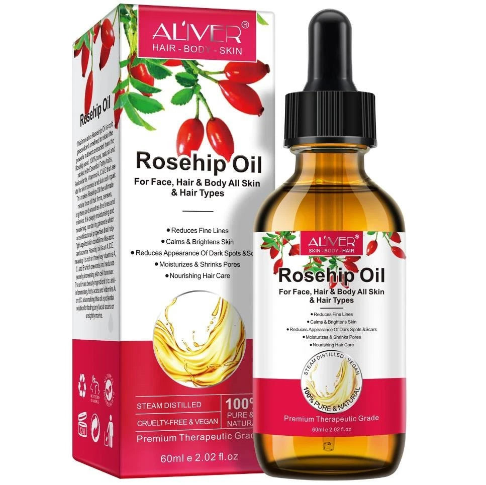 ROSEHIP Oil 100% PURE Natural BEST For Fine Lines Wrinkles Stretch Marks & Hair