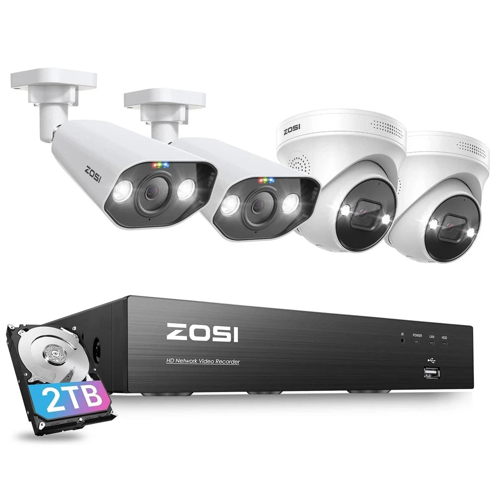 CAMERA POE CCTV 5MP HD IR Security Camera System 4K NVR Home Surveillance Outdoor