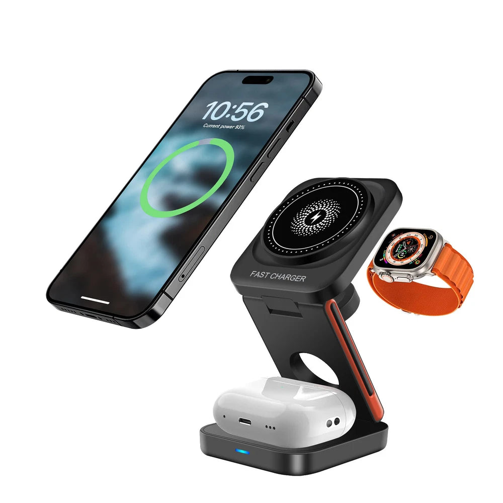 Wireless Charger Dock 3in1 Fast Charging Station For Apple Watch iPhone 16 15 14