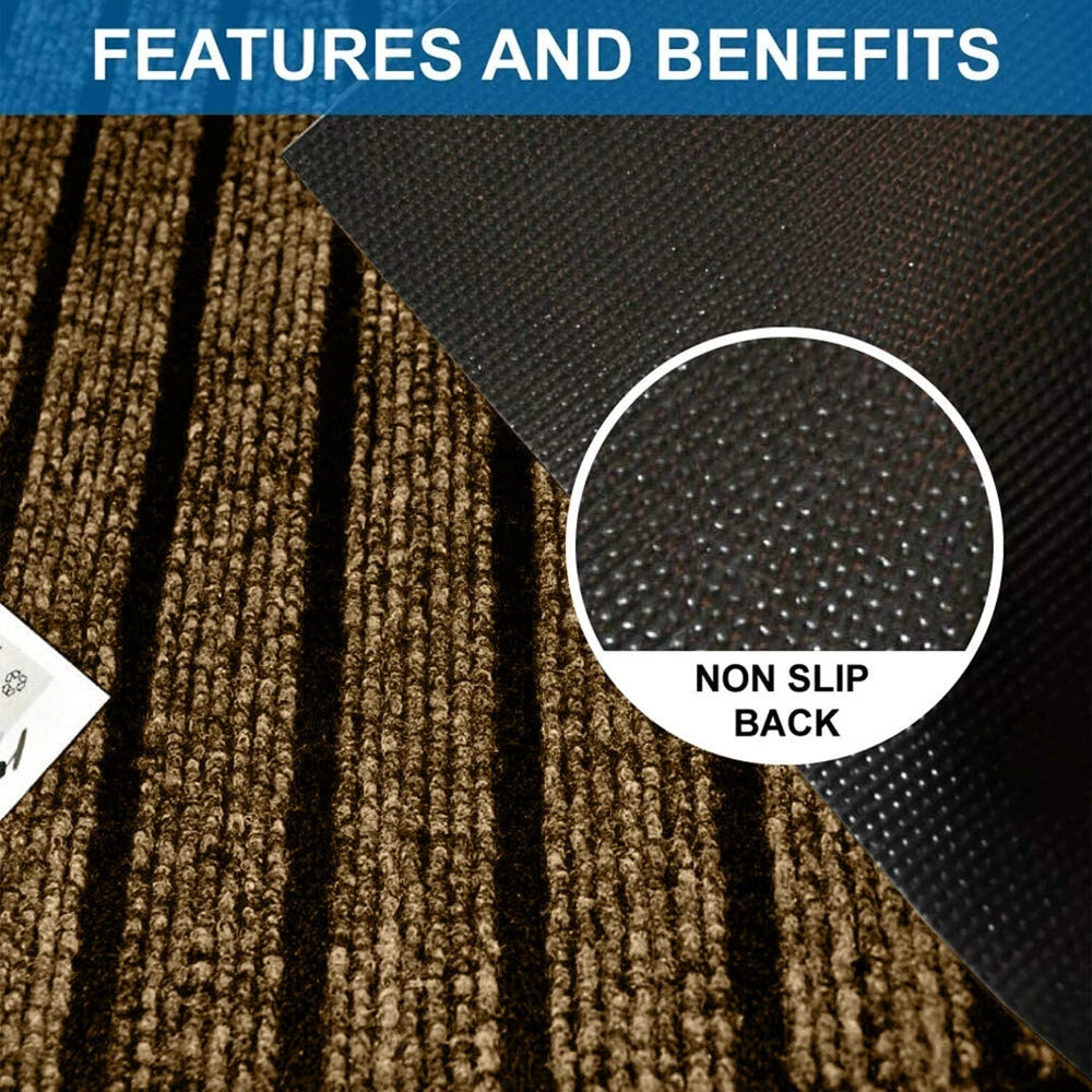 Door Mats Indoor Washable Dirt Trappers Non Slip Heavy Duty Entrance Runner Rug