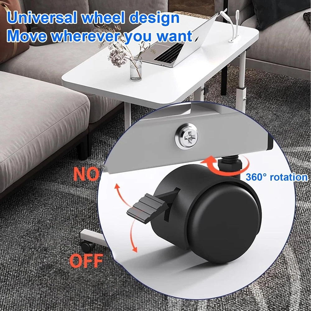 Adjustable Home Study Table Notebook Computer Folding Laptop PC Trolley Desk UK