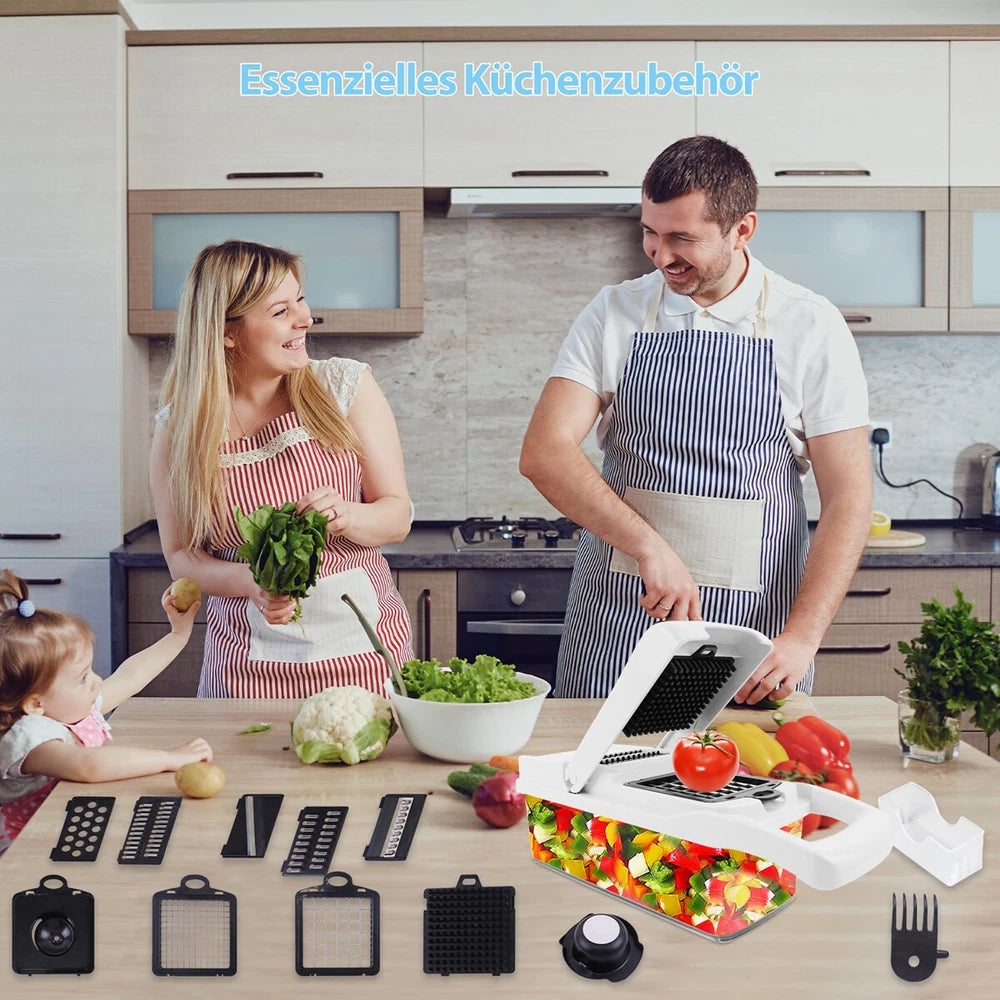 21 in 1 Vegetable Chopper Salad Fruit Mandolin Slicer Food Dicer Cutter Peeler