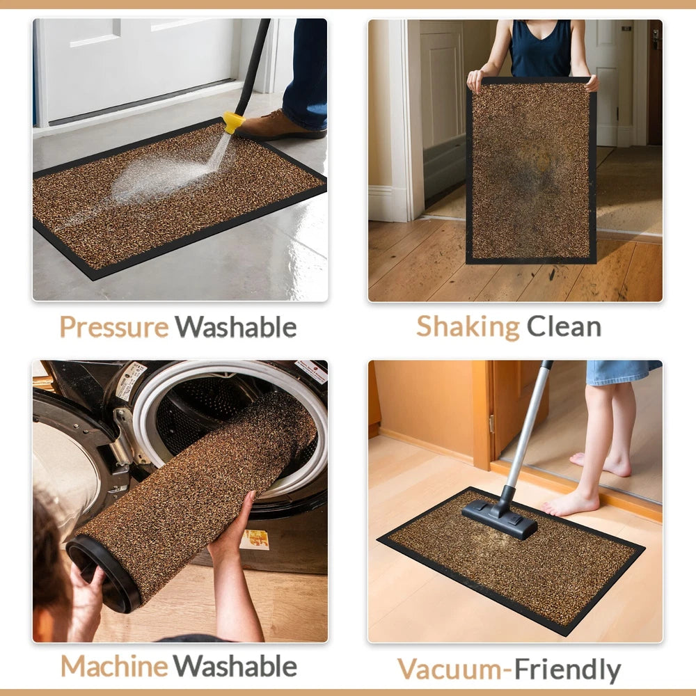 Barrier Mat Entrance Door Mat Heavy Duty Non Slip Dirt Trapper Rubber Back Rugs
