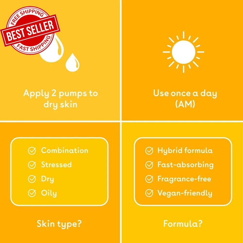 Vitamin C Brightening Face Serum Q+A Anti Ageing Hydrating Hyaluronic Acid 30ml