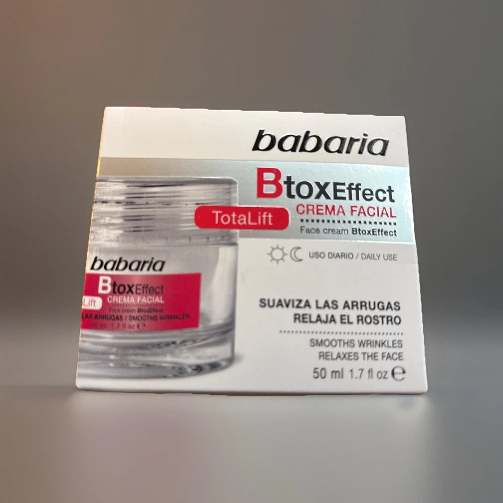 Babaria Botox Effect Cream Facial Totalift 50ml Smooths Wrinkles Relaxes Face UK