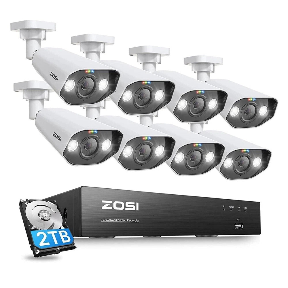 CAMERA POE CCTV 5MP HD IR Security Camera System 4K NVR Home Surveillance Outdoor