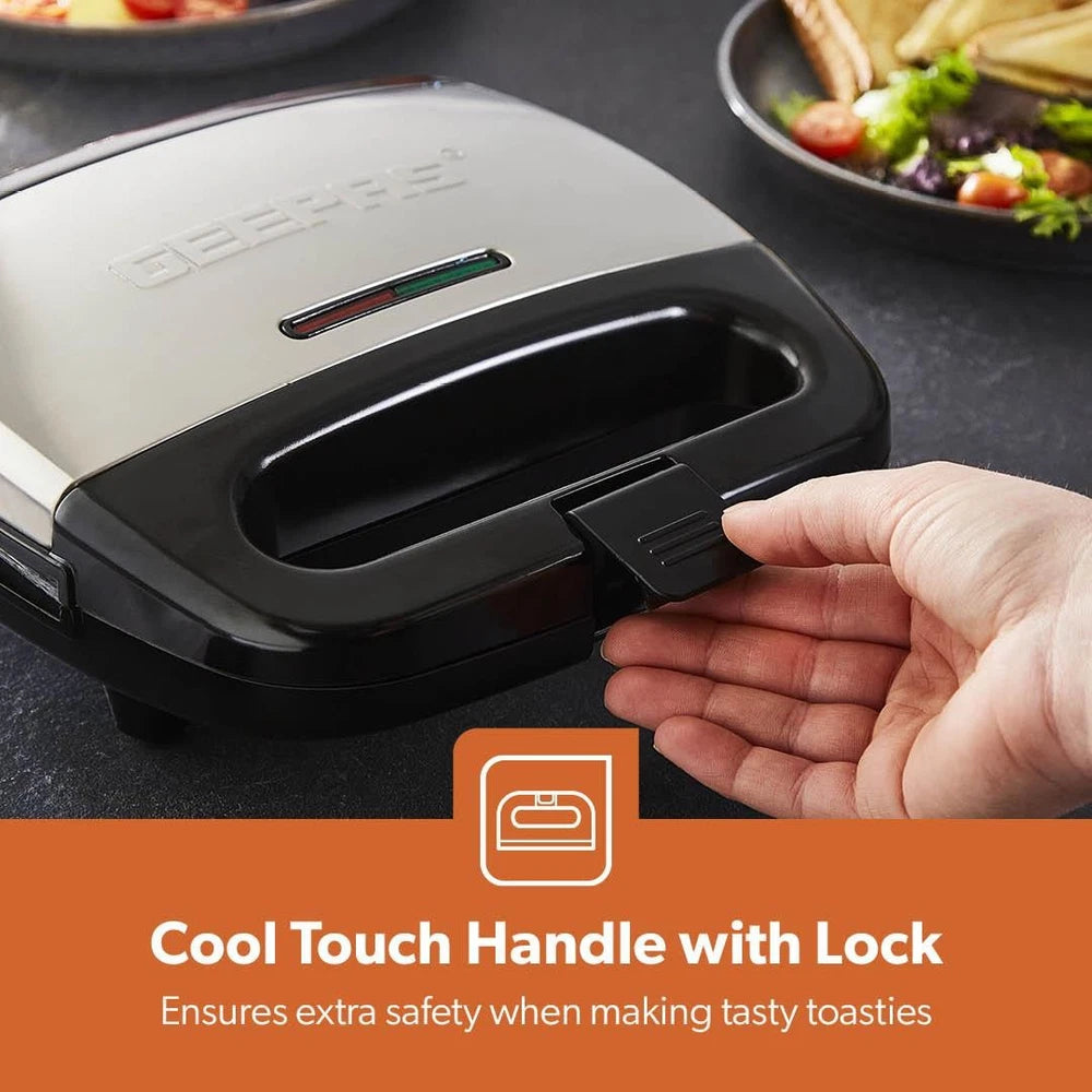 Panini Press Grill Sandwich Toaster 2 Slice Non-Stick Plates Panini Maker 750W