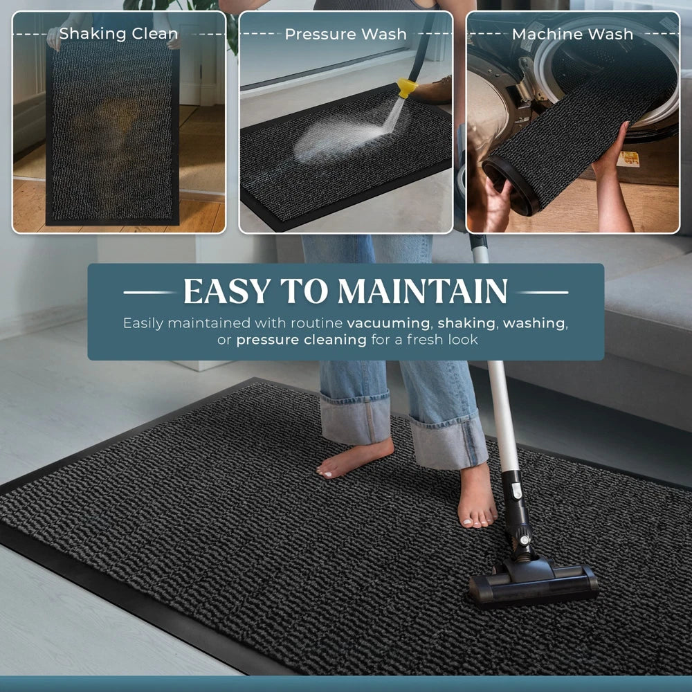 Barrier Mat Entrance Door Mat Heavy Duty Non Slip Dirt Trapper Rubber Back Rugs