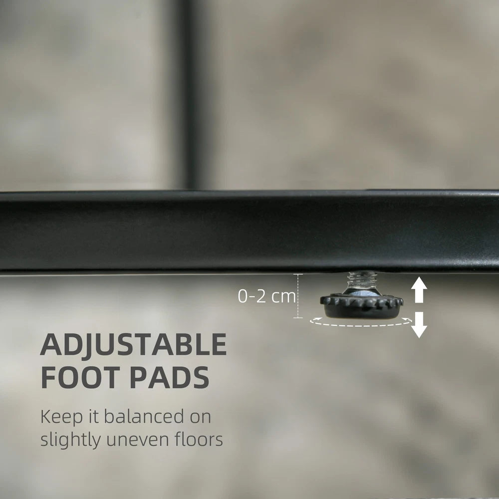 Coffee Table Set of 2 Modern Nest of Tables with Faux Marble Tabletop Black