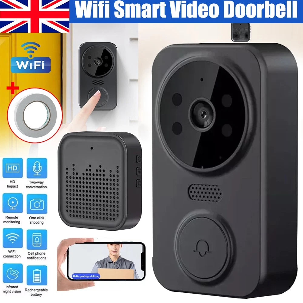 Wireless Smart Video Doorbell Wibell Security Intercom HD Video Camera Door Bell