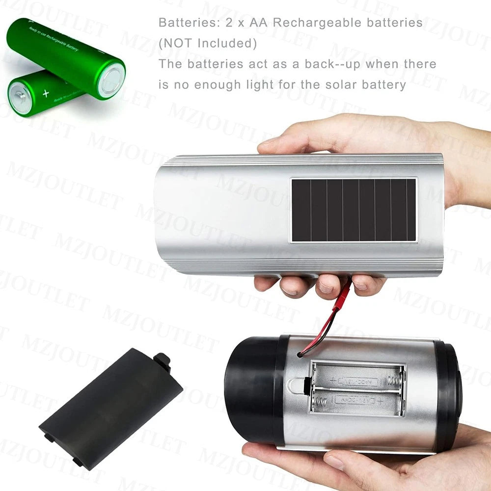 1/2 Dummy Security Camera Solar Powered CCTV Surveillance Bullet Cam Fake IR LED
