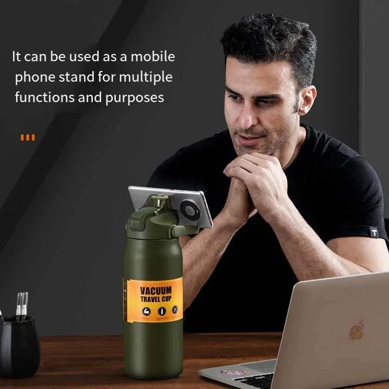 Thermos Flask 304 Stainless Steel Insulated Water Bottle  Sports Cold Hot..