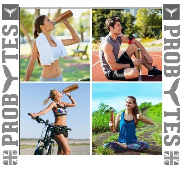 Stainless Steel Water Bottle Double Walled Vacuum Insulated Thermal Flask Sports